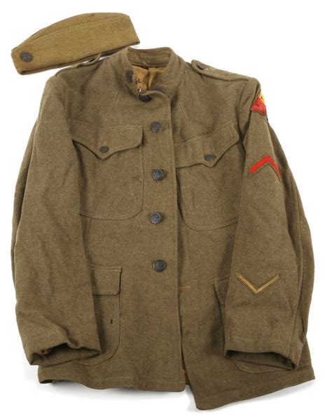 Sold Price Wwi Us Army Tank Corps Uniform Tunic And Hat March 1