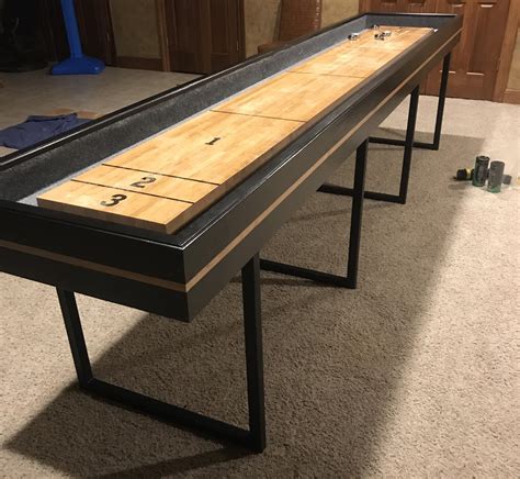 Finally Finished My 12 Shuffleboard Table With Cherry Top And Cherry