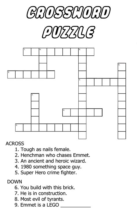 Free Online Printable Crossword Puzzle - Customize and Print
