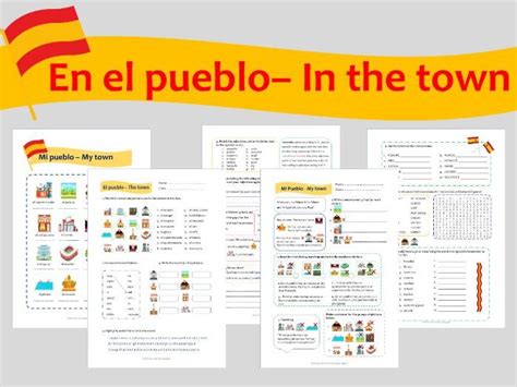 Spanish Places In The Town Teaching Resources