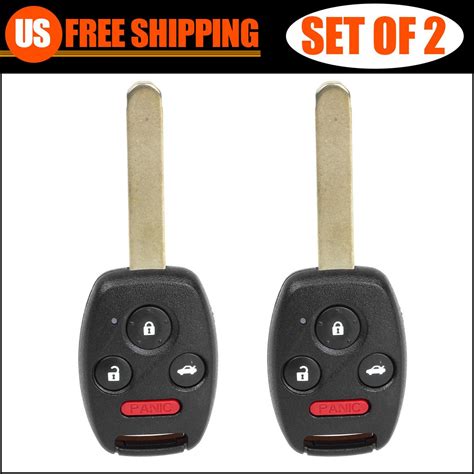 Third generation honda civic keys: 2 New Uncut Honda Civic Remote Key Fob Keyless Entry ...
