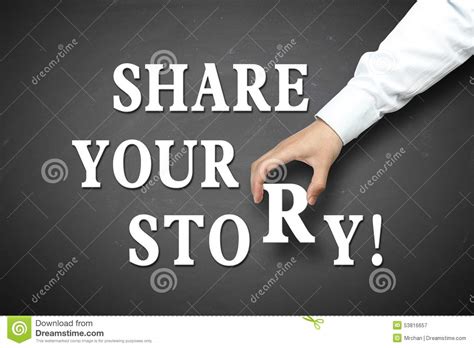 Business Share Your Story Concept Stock Image Image Of Business