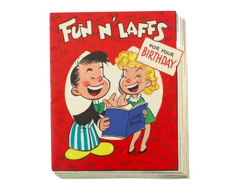 Vintage Birthday Card Fun N Laffs Booklet Bawdy Humorous Etsy