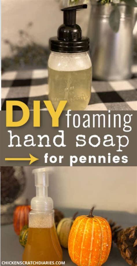 Diy Foaming Hand Soap Recipe Frugal Solution For Dry Hands Chicken