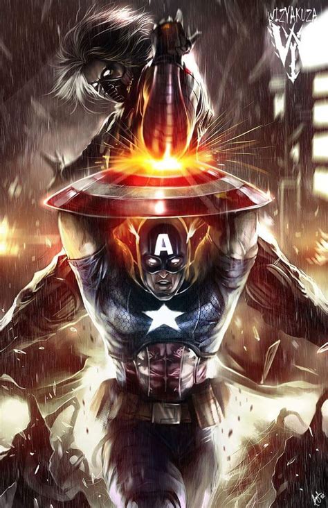 Captain America Vs Winter Soldier By Ceasar Ian Muyuela