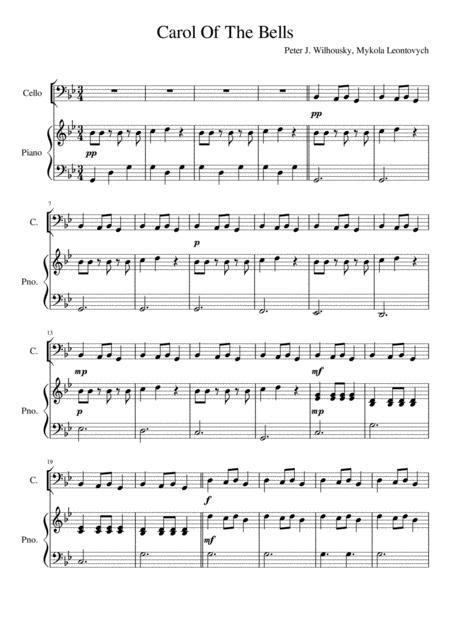Includes advanced level sheet music for solo cello and piano as well as an intermediate level versions for both. Carol Of The Bells - Cello Solo By Peter J. Wilhousky ...
