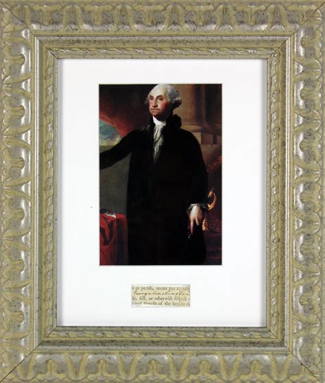 Lot Detail President George Washington Signed Document Cut In Framed