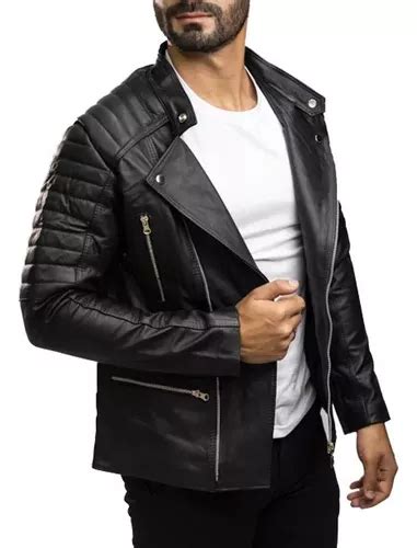 Jaqueta Perfecto Masculina Couro Legitimo Motoqueiro Moto