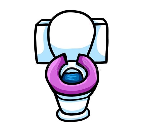 Karikatur Purpurrote Toilette Stock Abbildung Illustration Von