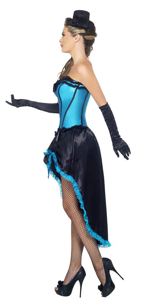 Blue And Black Glamorous Burlesque Dancer Costume 22188