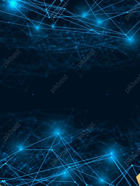 Business Glowing Lines Technology Sense Blue Gradient Background