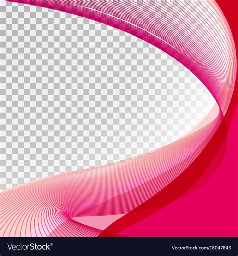 Red And Pink Lines On Transparent Background Vector Image