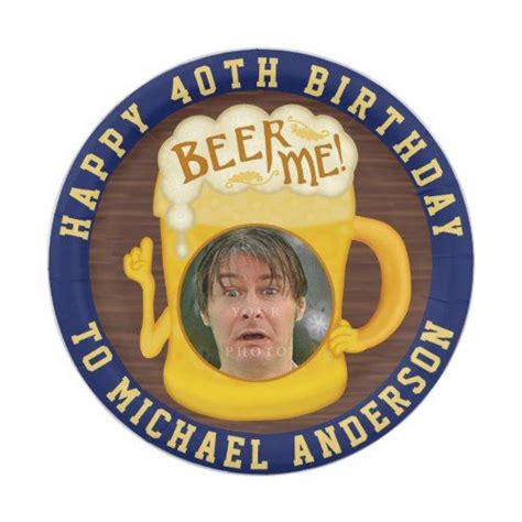 Funny Beer Me Drinking Humor Birthday Party Photo Paper Plate Zazzle