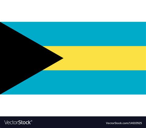 Colored Flag Of The Bahamas Royalty Free Vector Image