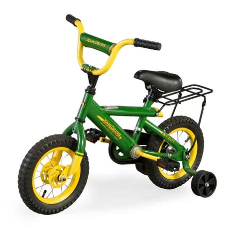 John Deere 12 Boys Bicycle Kids Bike With Training Wheels And Front