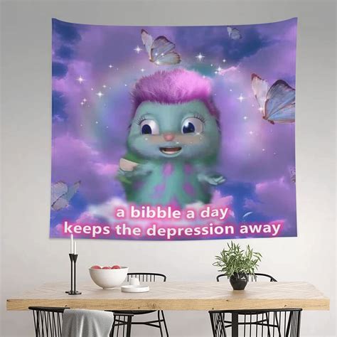 xyyds bibble tapestry funny meme tapestry a bibble a day keeps the depression away
