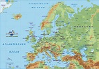 Karte Von Europa (Übersichtskarte / Regionen Der Welt mit Europakarte ...