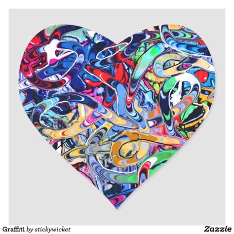 Graffiti Heart Sticker In 2021 Graffiti Heart Heart