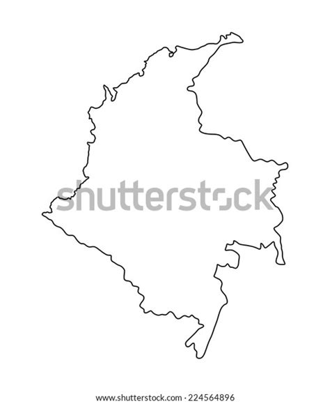 Republic Colombia Vector Map Contour Isolated Stock Vector Royalty