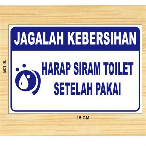 Stiker Harap Siram Toilet Setelah Pakai Lazada Indonesia