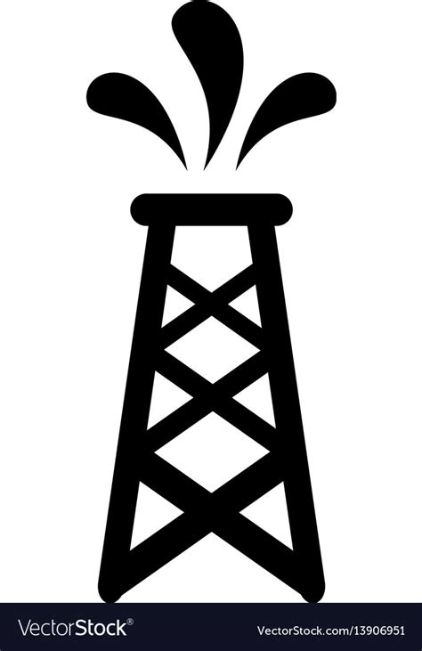 Drilling Oil Tower Icon Royalty Free Vector Image