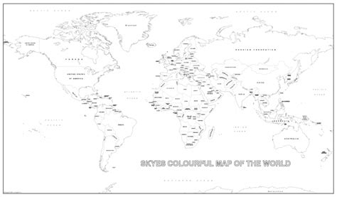 Big Personalised World Colouring Map Cosmographics Ltd