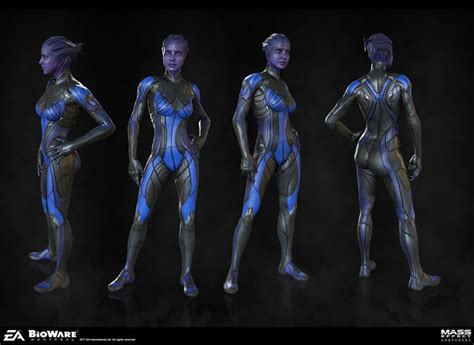 Artstation Asari Underarmor Herbert Lowis Mass Effect Mass Effect Art Mass Effect