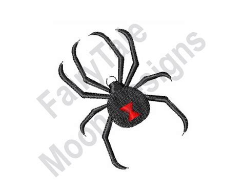 Black Widow Spider Machine Embroidery Design Halloween Etsy