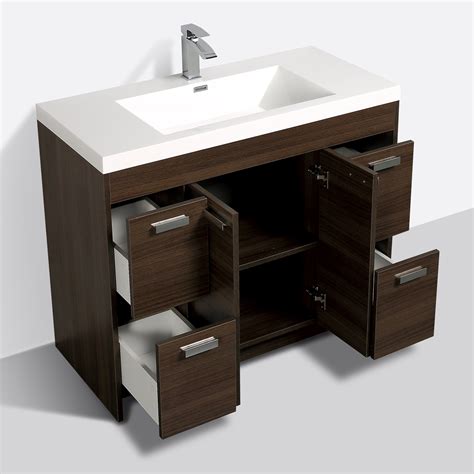 From rustic to modern, you'll find the ideal vanity set to fit your space and your bathroom decor! Eviva Lugano 42" Gray Oak Modern Bathroom Vanity with White Integrated Acrylic Sink | Decors US