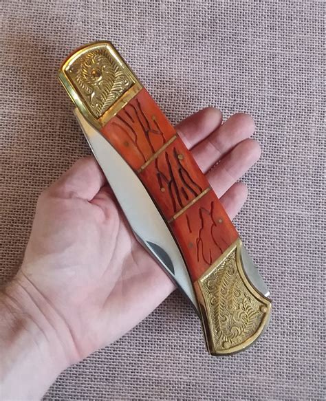 Massive Novelty Folding Knife Giant Vintage Pocket Knife From Frost