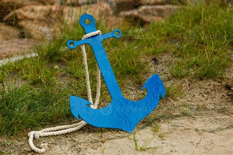 Wooden Decorative Anchor On The Vintage Background 17459684 Stock Photo