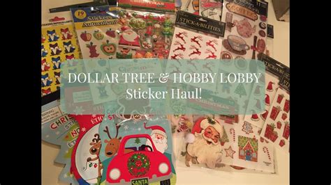 Dollar Tree And Hobby Lobby Sticker Haul Youtube