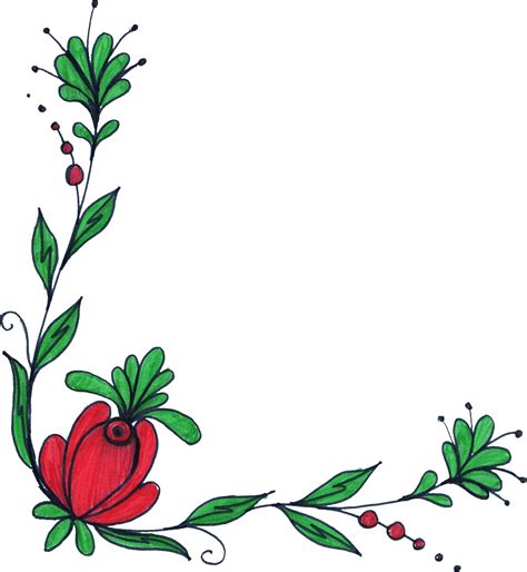 Flower Corner Clipart Free Transparent Clipart Clipartkey Images And