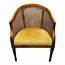 Vintage Cane Back Barrel Chair  Chairish
