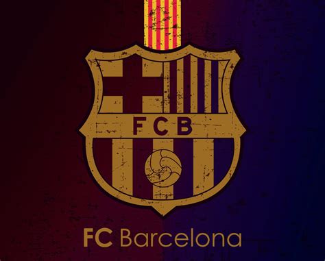 Logotipo Del Fc Barcelona Escudo Del Club De Fútbol Barcelona Emblema En Un Fondo Blaugrana