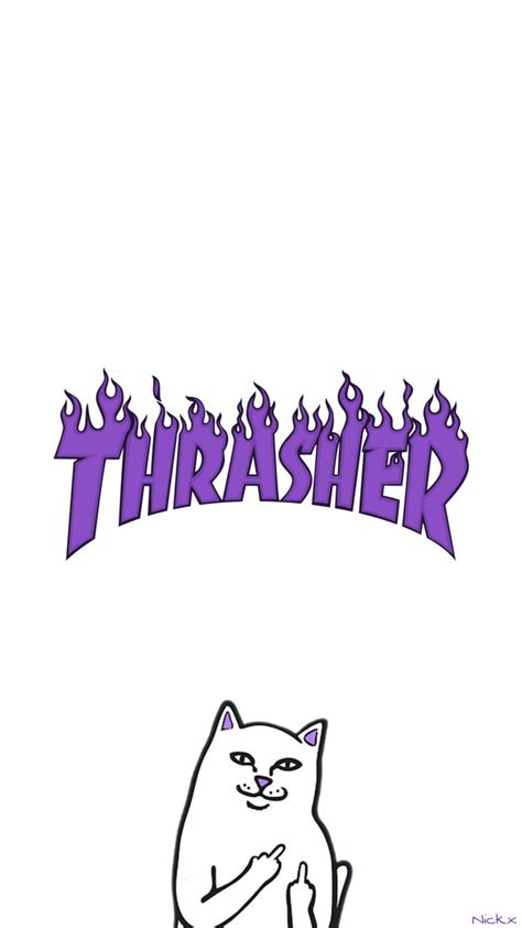 Local thrasher fanatic buys a $70 hoodie with no regrets. Thrasher wallpaper #cat #ripndip #t,xhrasher #wallpaper # ...