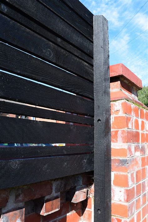 Fences control access of people, wildlife and grazing livestock and are often built in conjunction with footpaths or other forms of access work. DIY Guide: How To Build A Slatted Fence | Fence, Brick wall, Garden fencing