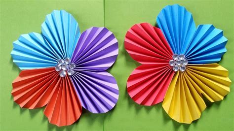 simple flower making with colour paper best flower site