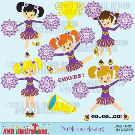 Purple Cheerleaders Clipart Cheerleader Clipart Clip Art Image Paper