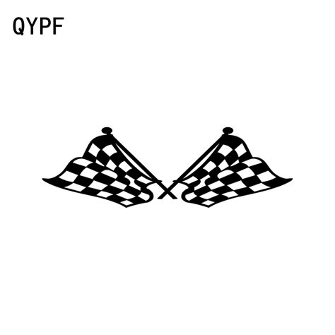 qypf 18 3cm 5 8cm fashion checkered flag race racing finish line decoration vinyl car sticker
