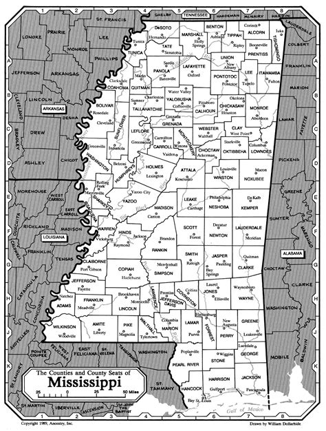 State Map Of Mississippi With Cities Map