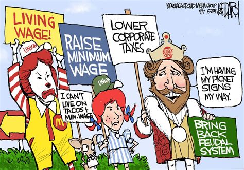 Fast Food Workers Strike Editorial Cartoon