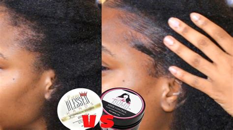Best Edge Control For 4b4c Hair She Is Bomb Vs I Am Blessed Hands Black Owned Hair Review