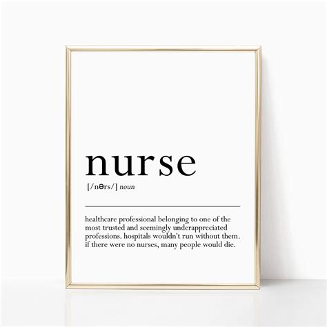 Nurse Definition Art Printable Nurse Definition Poster | Etsy in 2021 | Nurse definition, Nurses ...