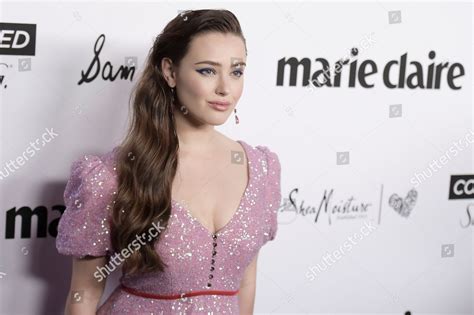Katherine Langford Attends Marie Claires Editorial Stock Photo