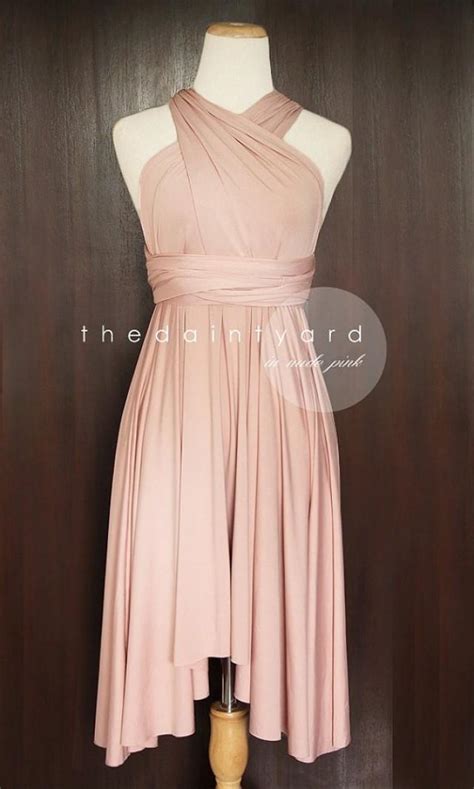 Nude Pink Bridesmaid Dress Convertible Dress Infinity Dress Multiway Dress Wrap Dress Wedding