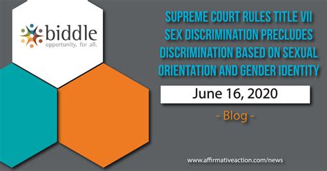 supreme court rules title vii sex discrimination precludes discrimination based on sexual