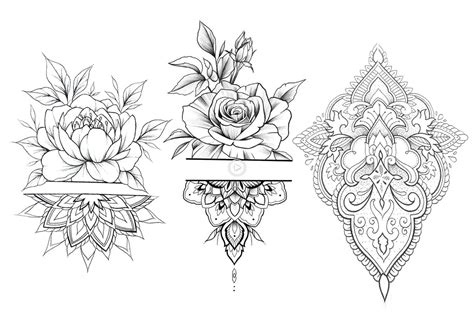 Blumenbildergemalte In 2020 Floral Tattoo Sleeve Tattoo Stencils