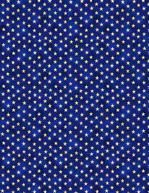 Blue Stars We The People Cotton Quilt Fabric Kaleidoscope Quilting