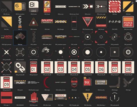 Artstation Sci Fi Tech Decals Super Pack Of 70 Game Assets